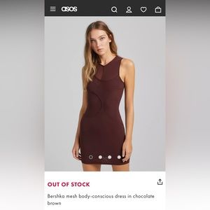 Bershka Mesh Dress in Chocolate Brown!
